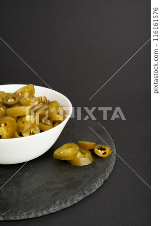 Pickled Jalapeno, Marinated Green Jalapenos, Hot Mexican Pepper Slices, Pickled Green Jalapeno Pickled Jalapeno, Marinated Green Jalapenos, Hot Mexican Pepper Slices, Pickled Green Jalapeno 116161576