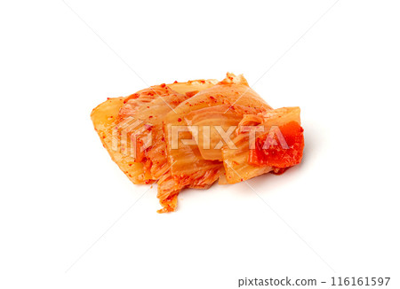 Kimchi Isolated, Red Kimchee, Spicy Kim Chi, Hot Fermented Napa Cabbage, Traditional Jimchi Kimchi Isolated, Red Kimchee, Spicy Kim Chi, Hot Fermented Napa Cabbage, Traditional Jimchi 116161597