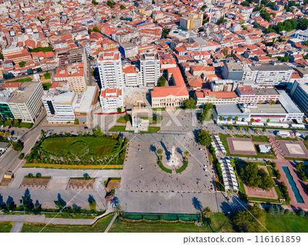 Izmir Clock Tower aerial view in Izmir city, Turkey Izmir Clock Tower aerial view in Izmir city, Turkey 116161859