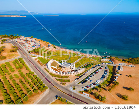 Didim amphitheater aerial panoramic view in Turkey 116161904