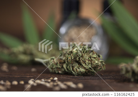 Cannabis and marijuana buds, weed cbd Cannabis and marijuana buds, weed cbd 116162425