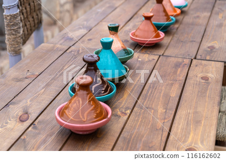 Small Moroccan Tagines, Traditional Color Morocco Pottery, African Souvenir, Moroccan Food 116162602