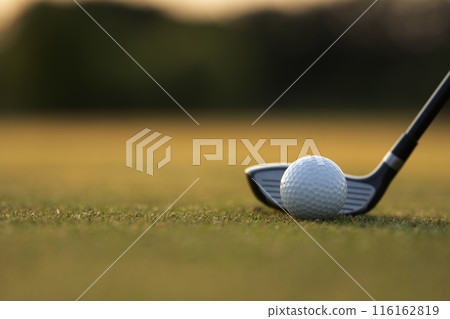 Sport and lifestyle, golf player playing in a golf club 116162819