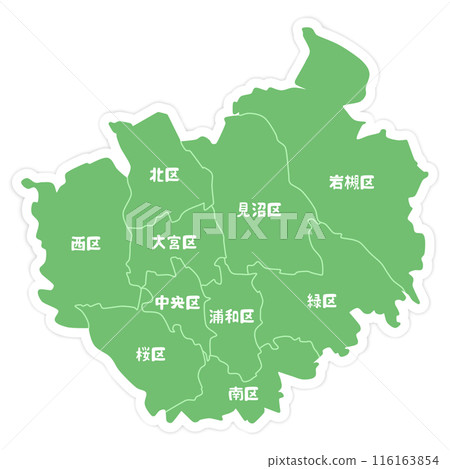 埼玉縣埼玉市的形狀 埼玉縣埼玉市的形狀 116163854