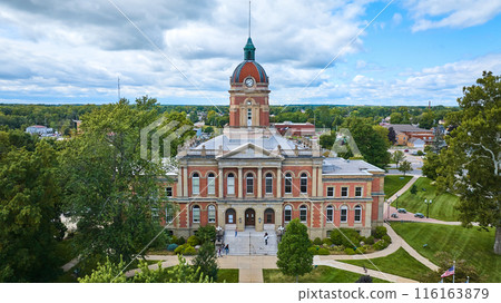 Aerial View of Elkhart County Courthouse and Clock Tower Aerial View of Elkhart County Courthouse and Clock Tower 116163879