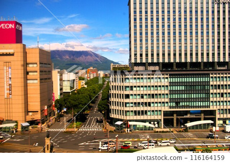 從鹿兒島中央站到觀光道路那不勒斯通的道路 116164159