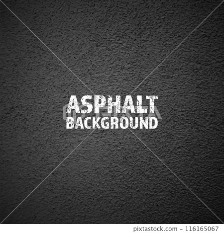 Asphalt road texture, concrete highway surface. Pattern with grainy structure, grunge stone background. Vector illustration 116165067