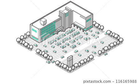 從上面看三維購物中心的向量圖 116165988