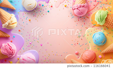 Colorful ice cream 116166041