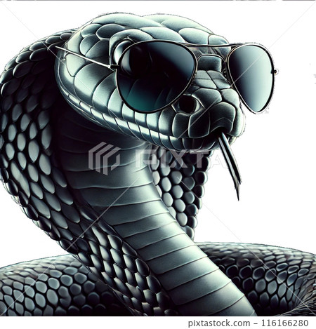 Cool snake with sunglasses 116166280