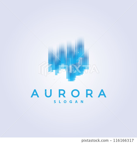 Aurora Light Wave Sky View Logo, Simple Abstract Templet Illustration Design Aurora Light Wave Sky View Logo, Simple Abstract Templet Illustration Design 116166317