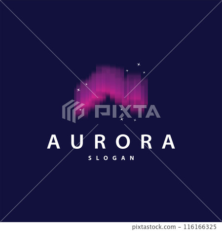 Aurora Light Wave Sky View Logo, Simple Abstract Templet Illustration Design Aurora Light Wave Sky View Logo, Simple Abstract Templet Illustration Design 116166325