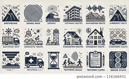 簡單的地震插圖集 簡單的地震插圖集 116166431
