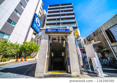 日本橫濱城市景觀 橫濱市營地鐵藍線吉野町站1號出口等= 6月4日 116166560