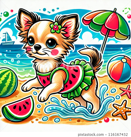 一隻狗享受夏天 一隻狗享受夏天 116167432