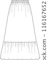 Gathered skirt [hanger illustration] 116167652
