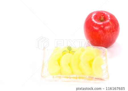 蘋果蜜餞蜜餞甜點明亮的背景 蘋果蜜餞蜜餞甜點明亮的背景 116167685