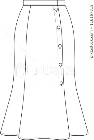 側扣人魚裙【衣架圖】 側扣人魚裙【衣架圖】 116167818