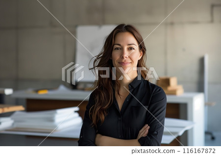 Female architect in modern office Female architect in modern office 116167872