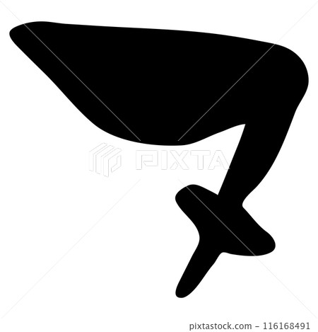 Nu (katakana) / Handwritten calligraphy material 116168491