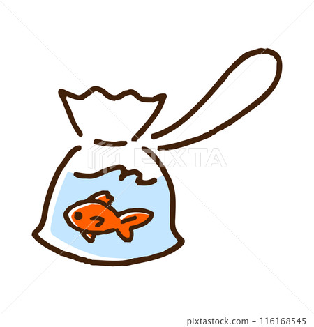 節慶金魚被裝在袋子裡 116168545