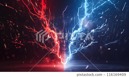 "Relative Red and Blue Lightning Battlegrounds" 116169409