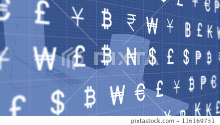 Image of financial data processing over grid 116169731