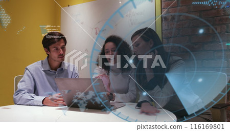A group of people working together in a modern office A group of people working together in a modern office 116169801