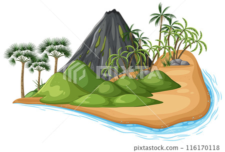 Tropical Island with Volcano Tropical Island with Volcano 116170118
