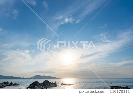 Amazing sea landscape nature background,with sky and clouds Amazing sea landscape nature background,with sky and clouds 116170311