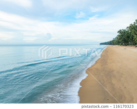 Beach in summer season at beach Phuket Thailand, Concept Travel and tour,Empty beach is famous tourist destination at andaman sea Beach in summer season at beach Phuket Thailand, Concept Travel and tour,Empty beach is famous tourist destination at andaman sea 116170323
