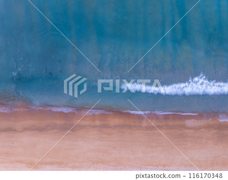 Top view Beach waves background, Natural background, photo sea waves texture background Top view Beach waves background, Natural background, photo sea waves texture background 116170348
