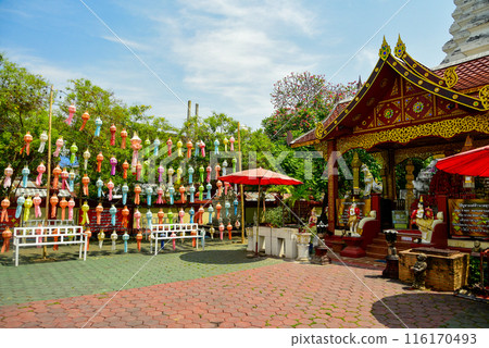 泰式清邁寺廟的美麗風景 116170493