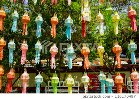 泰式清邁寺廟的美麗風景 116170497