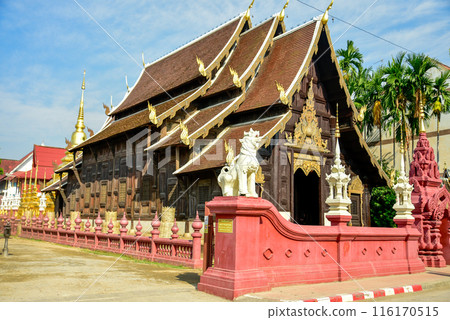 Beautiful scenery of a temple in Chiang Mai, Thailand 116170515