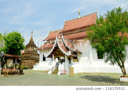 泰式清邁寺廟的美麗風景 泰式清邁寺廟的美麗風景 116170532
