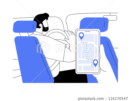 Follow the route abstract concept vector illustration. Follow the route abstract concept vector illustration. 116170547