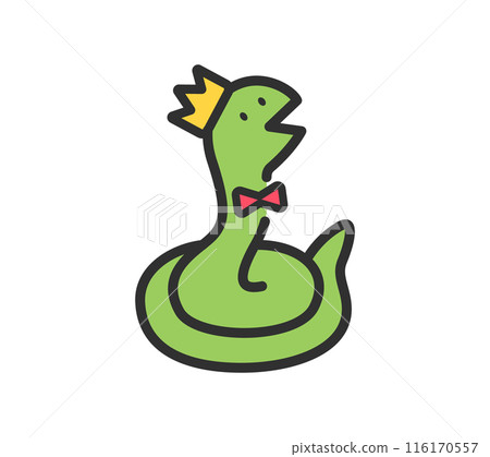 戴著王冠的蛇的插圖 戴著王冠的蛇的插圖 116170557