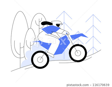 Enduro racing abstract concept vector illustration. 116170639