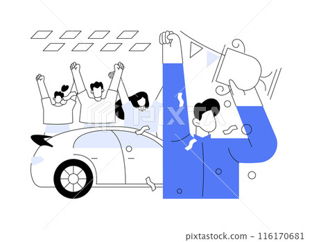 Race to victory abstract concept vector illustration. Race to victory abstract concept vector illustration. 116170681