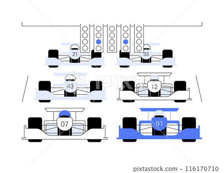 Starting line abstract concept vector illustration. Starting line abstract concept vector illustration. 116170710