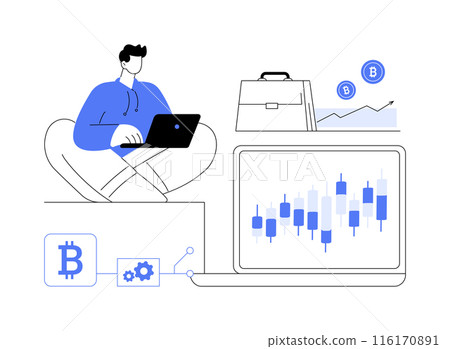 Cryptocurrency hedge funds abstract concept vector illustration. Cryptocurrency hedge funds abstract concept vector illustration. 116170891
