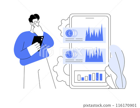 Cryptocurrency token abstract concept vector illustration. 116170901