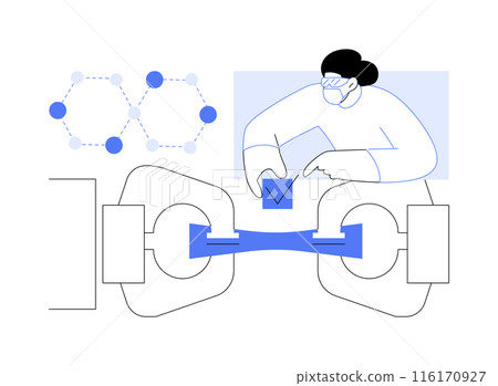 Testing nanomaterials abstract concept vector illustration. 116170927