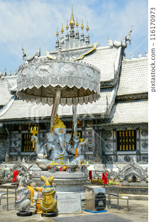 Beautiful scenery of Wat Srisuphan, famous as the Silver Temple in Chiang Mai, Thailand 116170973