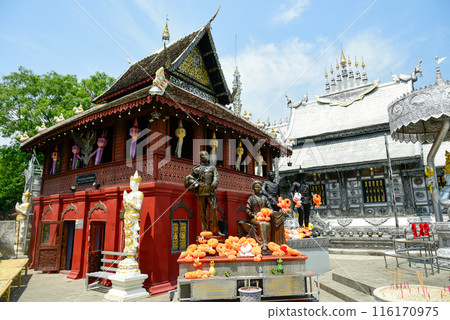 Beautiful scenery of Wat Srisuphan, famous as the Silver Temple in Chiang Mai, Thailand 116170975