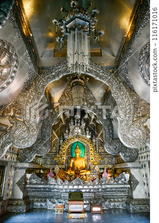 Wat Si Suphan 的美麗風景，以泰國清邁的銀廟而聞名 116171016