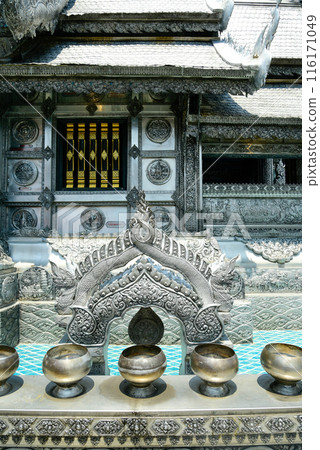 Beautiful scenery of Wat Srisuphan, famous as the Silver Temple in Chiang Mai, Thailand 116171049