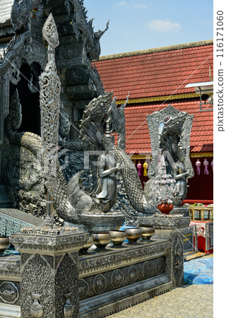 Beautiful scenery of Wat Srisuphan, famous as the Silver Temple in Chiang Mai, Thailand Beautiful scenery of Wat Srisuphan, famous as the Silver Temple in Chiang Mai, Thailand 116171060
