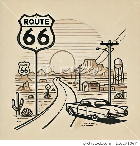Cars on Route 66 116171067